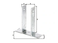 GAH Alberts U-Pfostenträger 71x200x60x50 mm