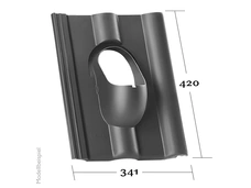 Klöber Venduct® Grundplatte f. Finkenberger-Pfanne schwarz
